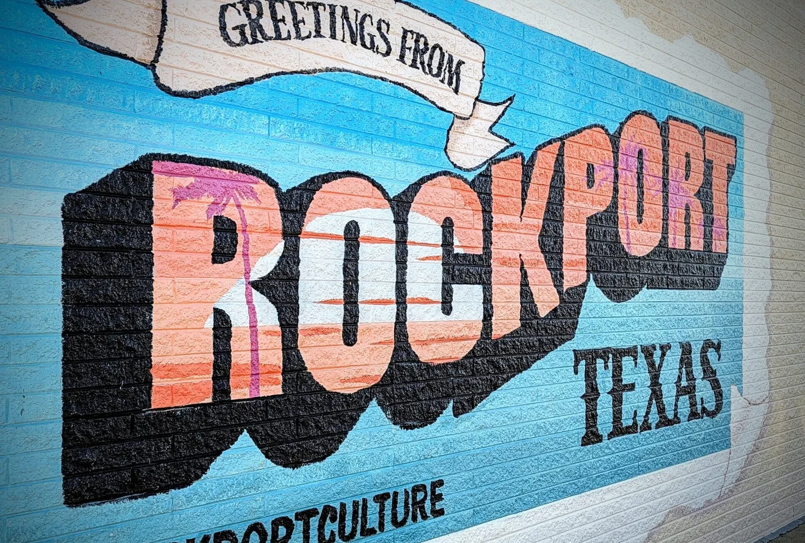 Rockport Texas sign — Rockport TX vacation rental destination on the Gulf Coast