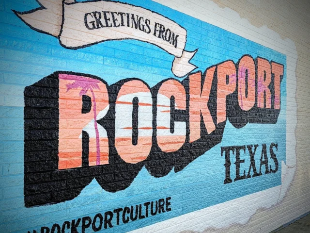 Rockport Texas sign — Rockport TX vacation rental destination on the Gulf Coast